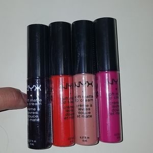 NWT 4 NYX liquid lipsticks